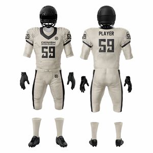 Adult Custom Logo Printed Breathable Quick Dry Twill Pants American Football Jersey Uniform Set for Sports Training Wear - Product Image 1