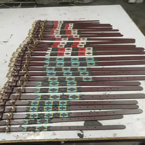 Équipement d'équitation en cuir pour cheval licou style polo - Product Image 6