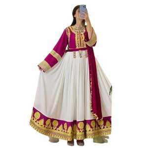 Latest Traditional Afghan Kuchi <strong>Wedding</strong> <strong>Dress</strong> Women's Salwar Kameez Shalwar Party Wear <strong>Elegant</strong> Lace Natural Traditional Ethnic - Product Image 1