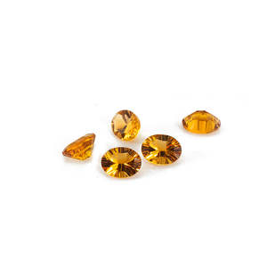 Cuarzo Citrino Natural Ovalado de 5x7mm y 6x8mm, Calibrado y Pulido, Gemas Amarillas y Naranjas para Joyería, Certificado IGI - Product Image 1