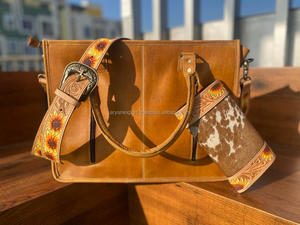 กระเป๋าโท้ทหนังวัวขนสัตว์พิมพ์ลายดอกไม้เครื่องมือใหม่ใหม่ชุดคลัทช์หนังแกะลายดอกทานตะวันตะวันตก - Product Image 5