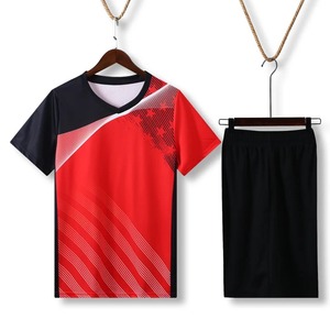 ผู้ชายแขนสั้นวอลเลย์บอลเจอร์ซีย์ชุดวอลเลย์บอลชุดเสื้อคอวีกระเป๋าคู่สั้นจับคู่ชุดฝึกซ้อมทีมที่กําหนดเอง - Product Image 4