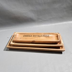 Bandeja de madera de mango única con patrón de regalo de Navidad y acabado brillante para una Decoración de mesa elegante y entretenimiento de temporada - Product Image 3