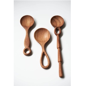 Juego de cucharas de madera de diseño elegante para cocina y mesa, artículos hechos a mano de último diseño, madera de acacia y mango - Product Image 1