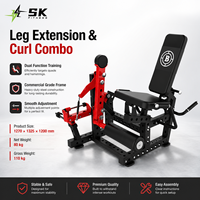 Machine à extensions et flexions de jambes à charge libre SK Commercial, équipement de gym, capacité 200 kg, entraînement de force, vente OEM usine Chine