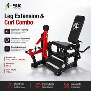 Machine à extensions et flexions de jambes à charge libre SK Commercial, équipement de gym, capacité 200 kg, entraînement de force, vente OEM usine Chine - Product Image 2