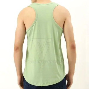 Custom Designed Men's Workout Tank Top 100% Cotton Knitted Eco-Friendly Quick Dry Breathable Casual Style Wholesale Price Online - Product Image 2