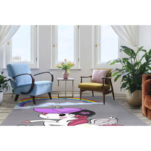Alfombra de Unicornio Arcoíris: Decoración para Cuarto Infantil, Alfombra Suave con Pelo Largo - Product Image 5