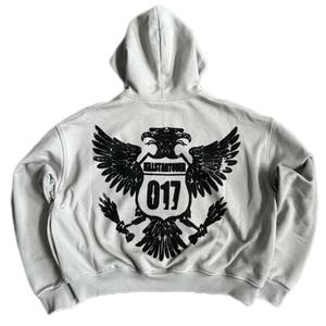 Sweat à capuche zippé en coton polaire de haute qualité Sweat à capuche à fermeture éclair bidirectionnelle surdimensionné Fabricant personnalisé - Product Image 4