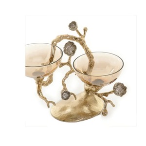 Cuenco decorativo de Metal para servir frutas y helados hecho a mano Apto para lavavajillas estilo moderno de lujo regalo de boda artesanal - Product Image 5