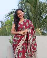 Sari Katun Sutra Desainer India untuk Wanita, Bebas Kerut, Motif Modern untuk Pesta Pernikahan Semua Musim, India Pakistan