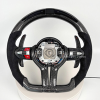 Volant en fibre de carbone véritable avec chauffage et vibrations, qualité OEM pour BMW X1 X2 X3 X4 X5 X6 F46 F30 F31 F34 F35 F32 F33 F36