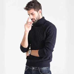 Pull à col roulé pour hommes Pull d'hiver à la mode doux chaud léger à la mode élégant chandails pour hommes - Product Image 2