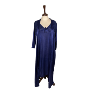 Blue Full Length Bridal Nighty for Special Occasion (Cami + Gown + <b>Ribbon</b>) - Product Image 4