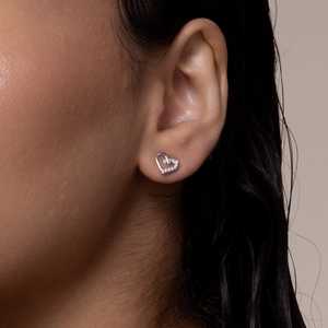 92.5 <b>Silver</b> <b>Stud</b> <b>Earrings</b> Heart Shaped 191573 for Gift - Product Image 6