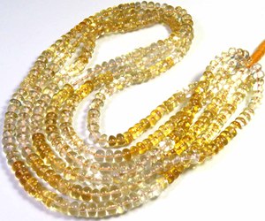 Cuentas de Citrino Amarillo Pulido en Forma de Rondel de 5 mm, Collar de Gemas Naturales Suaves de Alta Calidad de 16 Pulgadas - Product Image 2