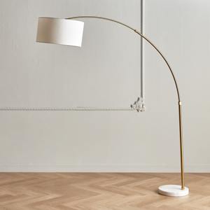 Moderna sala de estar de lujo decoración del hogar elegante forma de hongo lámpara de pie de tela blanca elegante soporte dorado LED para uso en el hogar y la Oficina - Product Image 1