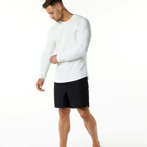 T-shirt à manches longues pour homme personnalisé, dernier modèle, impression de logo, motif, décontracté, de haute qualité, respirant, col rond, t-shirts pour homme - Product Image 2