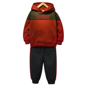 Niños Jogger Suit 2 Piece Set Pullover Hoodies Sudaderas Niños Chándal Sweat Suit Set - Product Image 1