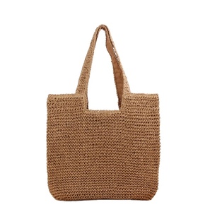 Sac à bandoulière de plage en paille de grande capacité avec marguerites blanches Sacs de plage en macramé au crochet directement du fournisseur indien - Product Image 1