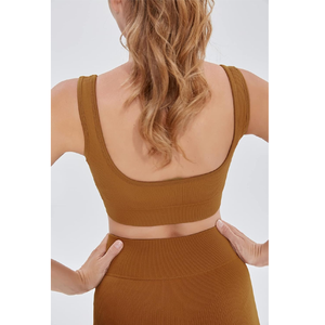 Prix d'usine Vêtements d'entraînement Ensemble de yoga sans couture Vêtements de sport Soutien-gorge de sport avec logo brodé Offre Spéciale soutien-gorge pour femmes - Product Image 5