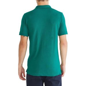 เสื้อโปโลแขนครึ่งแขนสำหรับผู้ชายใส่ฤดูร้อนเสื้อ100% โปโลผ้าฝ้ายระบายอากาศน้ำหนักเบากำหนดโลโก้ได้เอง - Product Image 3