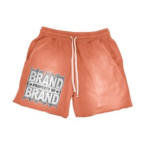 Women Black Acid Wash Shorts 320 GSM Cotton Polyester French Terry Screen Print Custom Logo Casual Fit women's shorts - Product Image 3