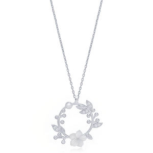 Collier avec pendentif rond à fleurs, fait à la main, en argent Sterling 925, Collection d'été, vente en gros, offre spéciale - Product Image 5