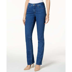 Jeans Lexington a Gamba Dritta da Donna Charter Club, Taglia 6, Blu, Corti con Decorazione a Bottoni, in Denim Lavabile - Product Image 1