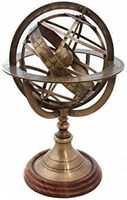 Globe Nautique Rotatif de Table en Laiton Gravé, Style Mid-Century Modern, Artisanat Métallique, Prix de Gros