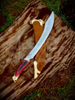 Magnifique couteau de chasse et de camping artisanal en acier inoxydable avec étui en cuir, option OEM