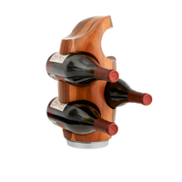 AMSON BRASS WOOD Porte-bouteille de vin en bois de manguier fait main, forme d'arbre, style classique moderne, décoration sur pied, accessoire de bar personnalisable, haut de gamme