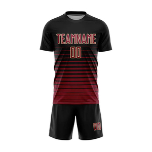 Ensemble de tenue de football pour hommes, maillot et short respirants, légers, pour l'entraînement sportif et les matchs d'équipe - Product Image 2