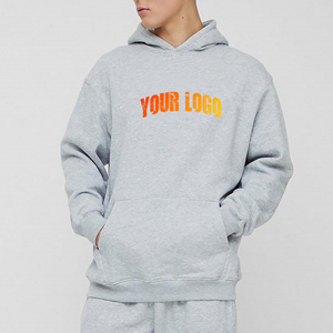 เสื้อฮู้ดและเสื้อสเวตเตอร์ของผู้ชายแบบสวมศีรษะผ้าฟลีซหนาโอเวอร์ไซส์ทำจากผ้าคอตตอน100% ออกแบบโลโก้ได้ตามต้องการ - Product Image 5