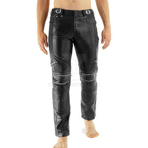 Pantalones de Cuero para Hombre, Casuales de Invierno, Cintura Media, Ligeros, Transpirables, con Logotipo Personalizado, Oscuros, de Alta Calidad para Exteriores - Product Image 1