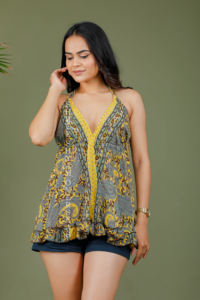 Nueva colección de verano 2023 Top Largo de seda para mujer - Product Image 2