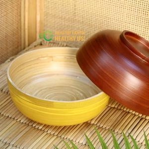 ชามไม้ไผ่และชามไม้ไผ่แบบหมุนย่อยสลายได้เป็นมิตรกับสิ่งแวดล้อมสามารถปรับสีได้จาก ECO2GO เวียดนาม - Product Image 3