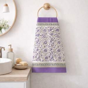 Luxury Jaipuri Handmade Block Floral Printed Waffle Cotton Fabric <b>Hand</b> <b>Towel</b> B2B Wholesale Home Office Hotel Use <b>for</b> Adult - Product Image 1