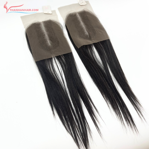 Meilleure qualité dentelle transparente 2x4 2x6 dentelle fermeture vietnamienne cheveux humains noir naturel fermeture droite Extensions de cheveux - Product Image 3