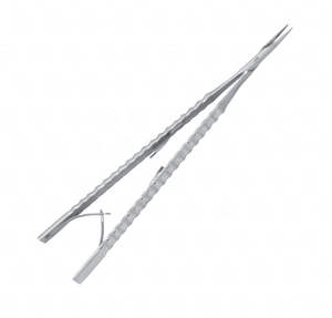 ที่จับเข็มขนาด 14 ซม. แบบ Castroviejo ทำจากเหล็ก ใช้ด้วยมือ ปากตรง ขนาด 1.2 มม. พร้อมด้ามจับแบบสปริง โดย Surgiright Instruments - Product Image 2