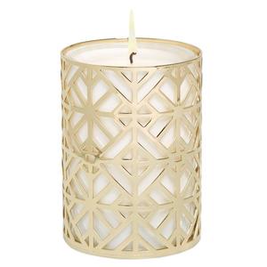 Portavelas Votivo Redondo de Hierro con Acabado en Cobre para Decoración del Hogar e Iluminación Navideña, Portavelas de Mesa - Product Image 3