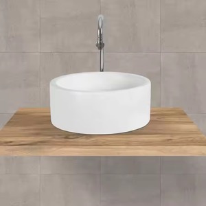 Nouveau bassin en céramique en forme de fleur Lavabo blanc moderne salle de bain navire évier comptoir porcelaine Art lavabo à la main - Product Image 3
