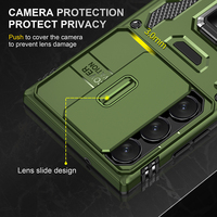 Étui de téléphone robuste antichoc en TPU+PC compatible multi-marques avec béquille et protection d'appareil photo