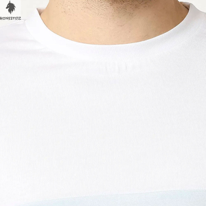 Vente en gros 100% coton T-Shirt pour homme Haute qualité Hip Hop solide col rond respirant 200 grammes tissu poids vente T-shirts pour hommes - Product Image 5