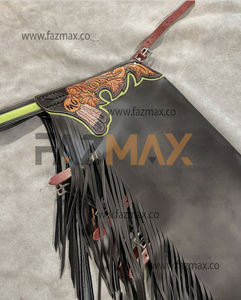Calidad superior Caliente Cuero genuino Chaps Floral Mano Tooled Surtido de colores y tamaños disponibles Venta caliente Fabricantes - Product Image 2