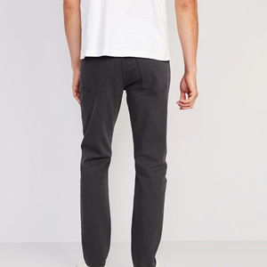 กางเกงถักสำหรับผู้ชายผ้าฝ้ายย้อมสีล้วนมีกระเป๋ากางเกงถักแบบลำลองแฟชั่นต่อต้านริ้วรอยออกแบบได้ตามต้องการ - Product Image 2