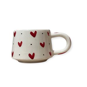 <b>Heart</b> Patterned <b>Mug</b> Handmade Ceramic <b>Mug</b> Natural Elegance and Sophistication Combined - Product Image 1