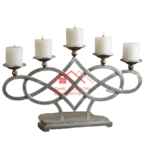 เชิงเทียน menorah Hanukkah แขนทองเหลืองโบราณโลหะสำเร็จรูปอลูมิเนียมที่วางเทียนตกแต่ง - Product Image 3