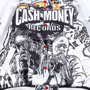 Chaqueta Bomber de Satén Sublimada Personalizada, Estilo Universitario, Hombros Caídos, para Hombre, con Patrón, Impermeable y Cortavientos, Venta al por Mayor - Product Image 5