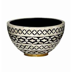 Cuenco con incrustaciones de hueso hecho a mano, cuenco decorativo asequible para servir para el hogar, cocina y comedor, cuenco con incrustaciones de hueso elegante - Product Image 1